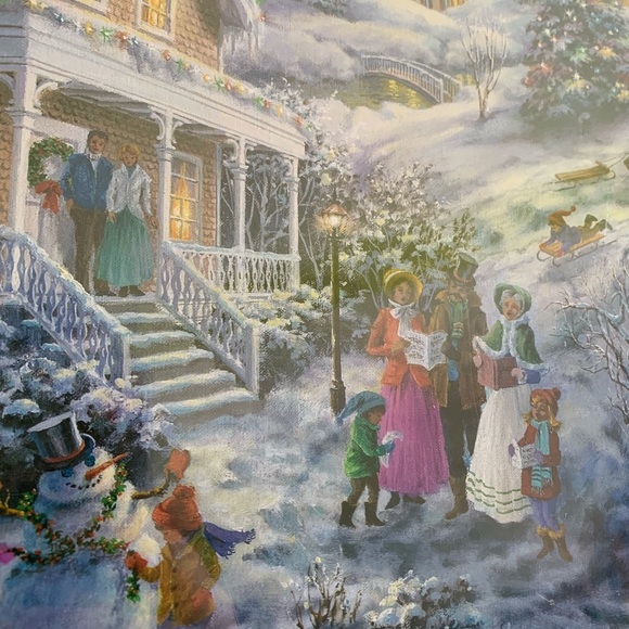 NIB Sealed 1500 Piece Puzzle Winter Scene ☕️💜 - Picture 2 of 3